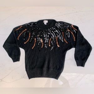 Vintage 80s sequin party sweater